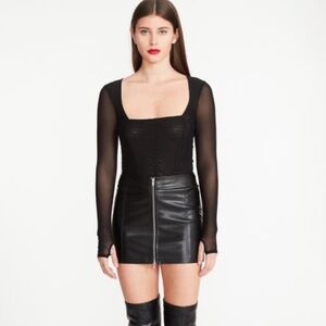 Steve Madden Hayden Corset Style Long Sleeve Top